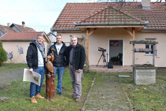 A Kárpát Expresy forgatócsoportja a Gion Nándor Emlékházban